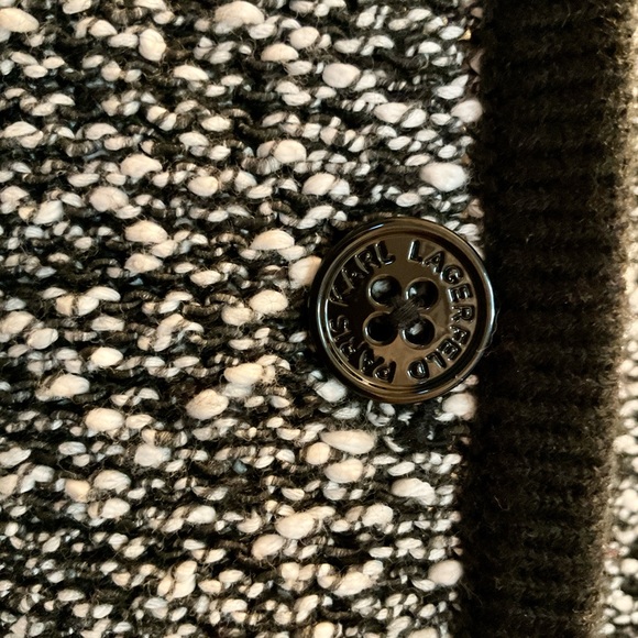 Karl Lagerfeld Cardigan Size XL in great condition - Black and White designer - Picture 3 of 6